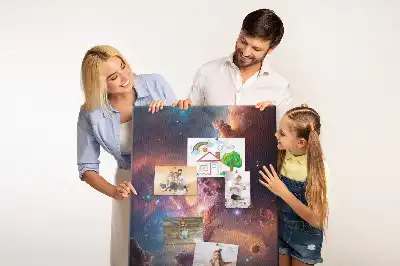 Nástenná korková nástenka s motívom vesmírnej galaxie
