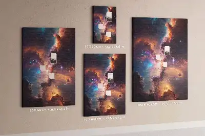 Nástenná korková nástenka s motívom vesmírnej galaxie