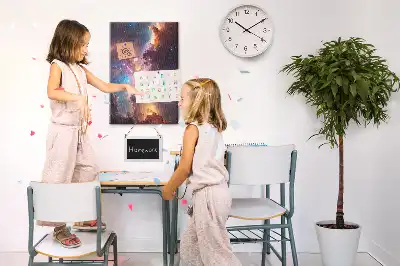 Nástenná korková nástenka s motívom vesmírnej galaxie