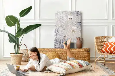 Korková tabuľa s motívom palmových listov