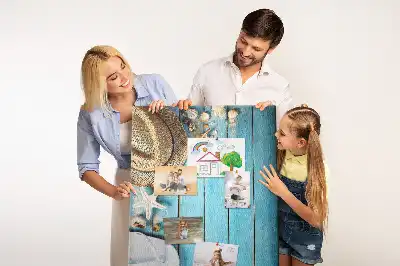 Detská nástenka s motívom letného klobúka a žabiek