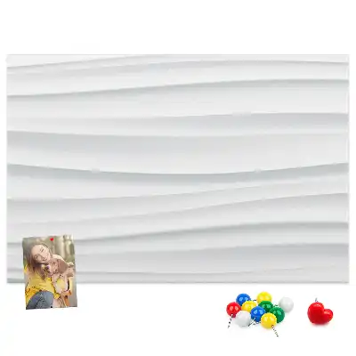 Korková nástenka s textúrou vĺn