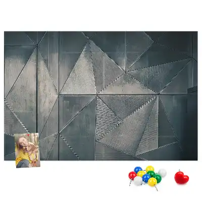 Korková nástenka Kovová abstrakcia