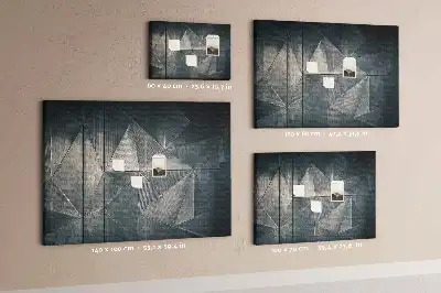Korková nástenka Kovová abstrakcia