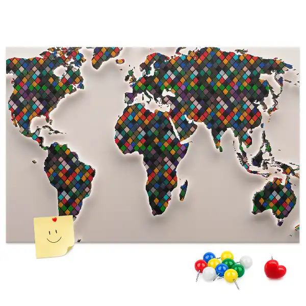 Nástenka do detskej izby Abstraktná mapa sveta