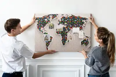 Nástenka do detskej izby Abstraktná mapa sveta