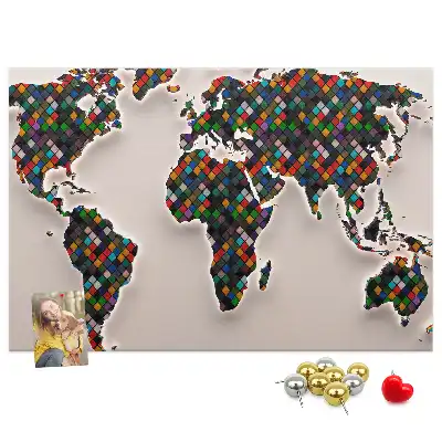 Nástenka do detskej izby Abstraktná mapa sveta