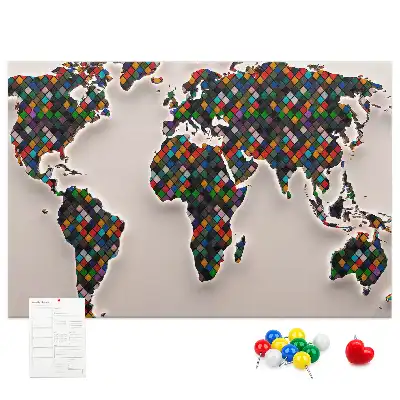 Nástenka do detskej izby Abstraktná mapa sveta