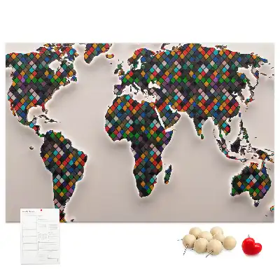 Nástenka do detskej izby Abstraktná mapa sveta