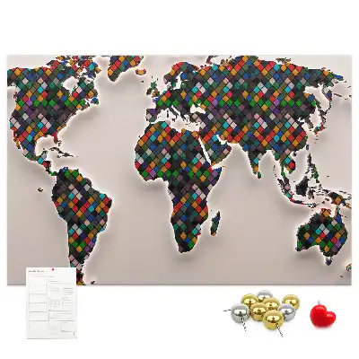Nástenka do detskej izby Abstraktná mapa sveta
