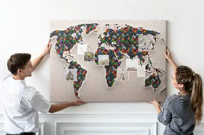 Nástenka do detskej izby Abstraktná mapa sveta