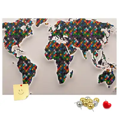 Nástenka do detskej izby Abstraktná mapa sveta