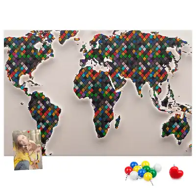 Nástenka do detskej izby Abstraktná mapa sveta