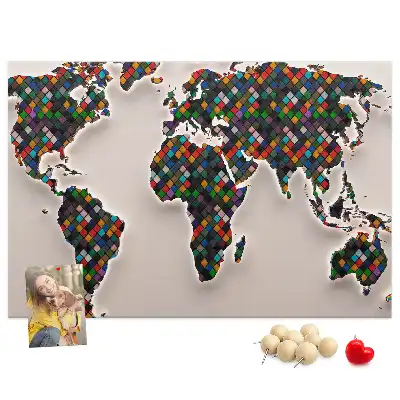 Nástenka do detskej izby Abstraktná mapa sveta