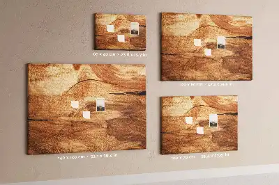 Korková nástenka s textúrou dreva