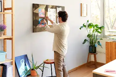 Korková nástenka Abstraktné trojuholníky