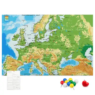 Korková nástenka Mapa sveta v geografii