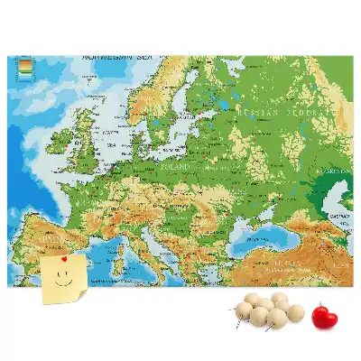 Korková nástenka Mapa sveta v geografii
