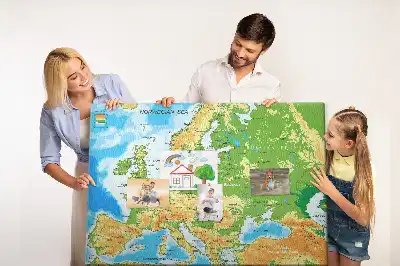 Korková nástenka Mapa sveta v geografii