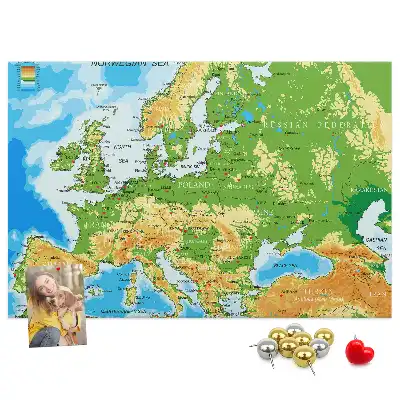 Korková nástenka Mapa sveta v geografii