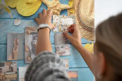Korková nástenka s motívom plážových doplnkov