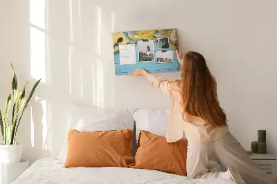 Korková nástenka s motívom plážových doplnkov
