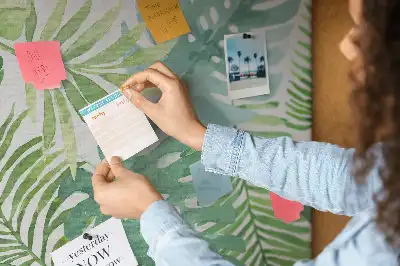 Korková nástenka Tropické listy