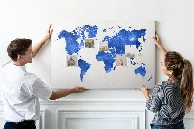 Nástenka do detskej izby Mapa sveta vesmír