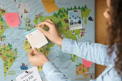 Korková nástenka Mapa sveta kultúry