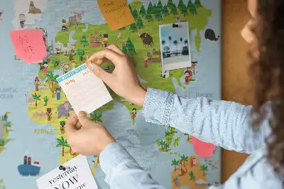 Korková nástenka Mapa sveta kultúry