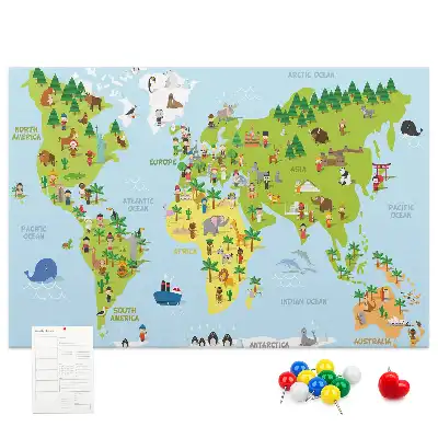 Korková nástenka Mapa sveta kultúry