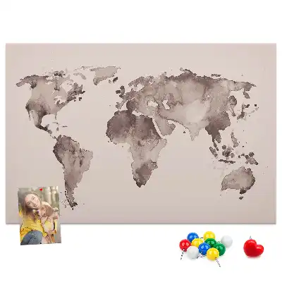 Nástenka do detskej izby Svet maľovaný akvarelmi