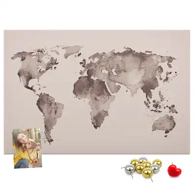 Nástenka do detskej izby Akvarelová mapa sveta