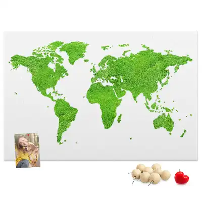 Korková nástenka Mapa zelenej trávy