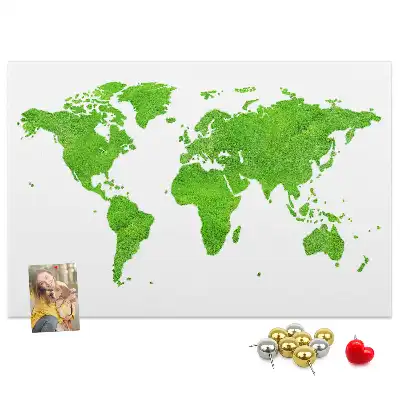 Korková nástenka Mapa zelenej trávy