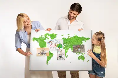 Korková nástenka Mapa zelenej trávy