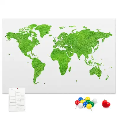Korková nástenka Mapa zelenej trávy