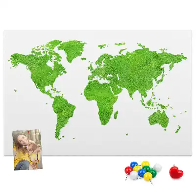 Korková nástenka Mapa zelenej trávy