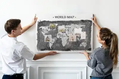 Nástenka do detskej izby Retro mapa sveta