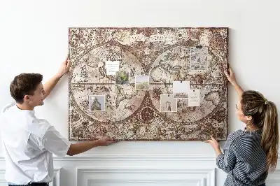 Korková nástenka Staroveká atlasová mapa