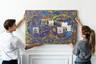 Nástenka do detskej izby s motívom atlasu sveta
