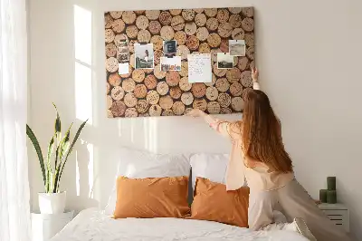 Nástenka do detskej izby Drevené zátky na víno