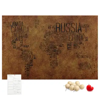 Nástenka do detskej izby Mapa názvov krajín