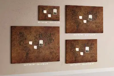 Nástenka do detskej izby Mapa názvov krajín