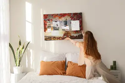Korková nástenka s motívom Eiffelovej veže