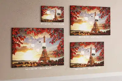 Korková nástenka s motívom Eiffelovej veže