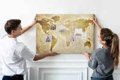 Korková nástenka Mapa starého sveta