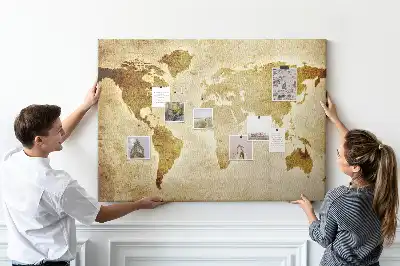 Korková nástenka Mapa starého sveta