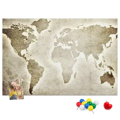 Panoramatická mapa sveta na nástenku do detskej izby
