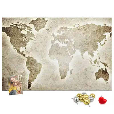 Nástenka do detskej izby Mapa sveta